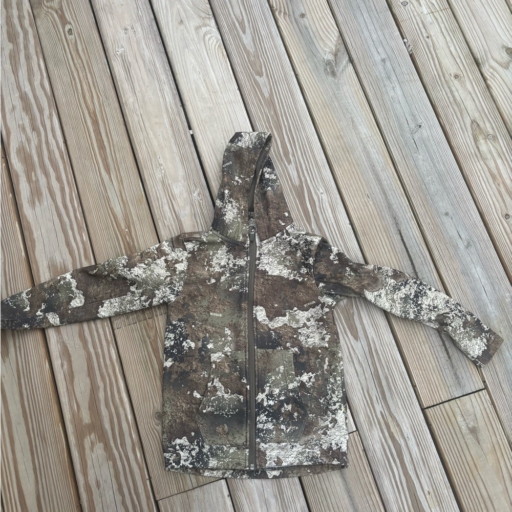RedHead Kids Camo Hooded Zip Sweatshirt - Brown/Green Camo